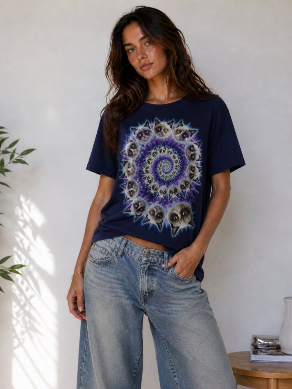 The Mountain Cotton Grumpy Spiral Design Novelty Adult T-Shirt Size Small